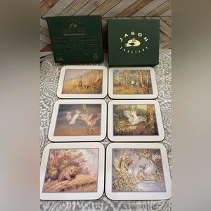 Vintage set, Jason Coasters, Australian wildlife‎ themed with cork backing.
